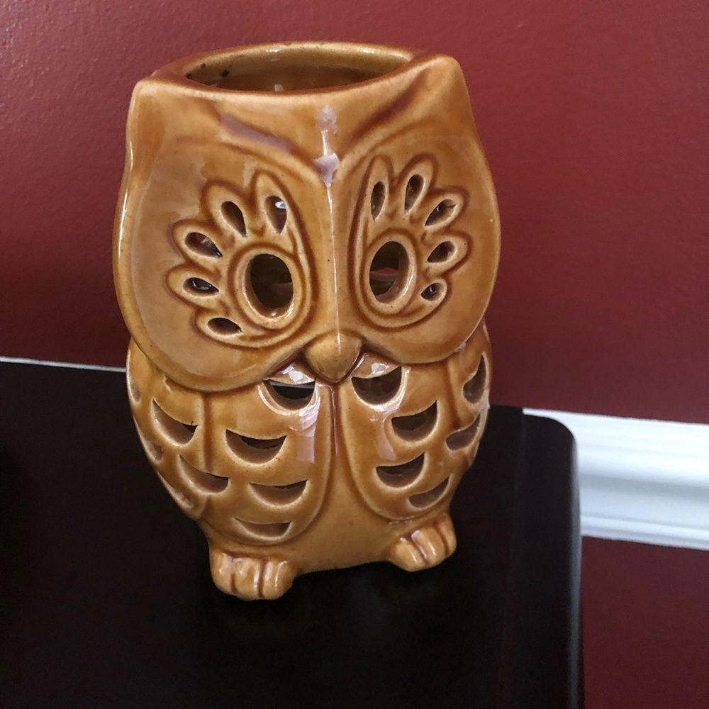Ceramic Owl Candle Holder